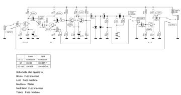 Northland Fuzz Machine schematic circuit diagram